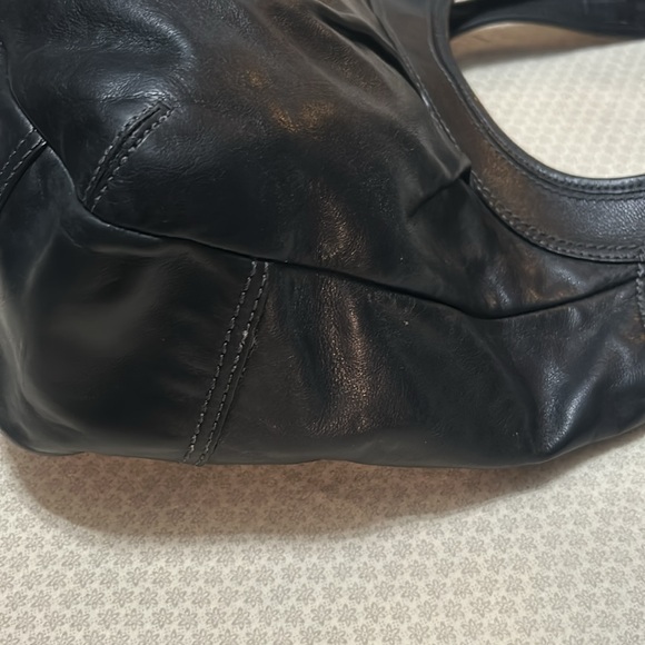 Coach Ergo Black Pleated Leather Tattersall Tote Bag Purse Satchel - Picture 5 of 13